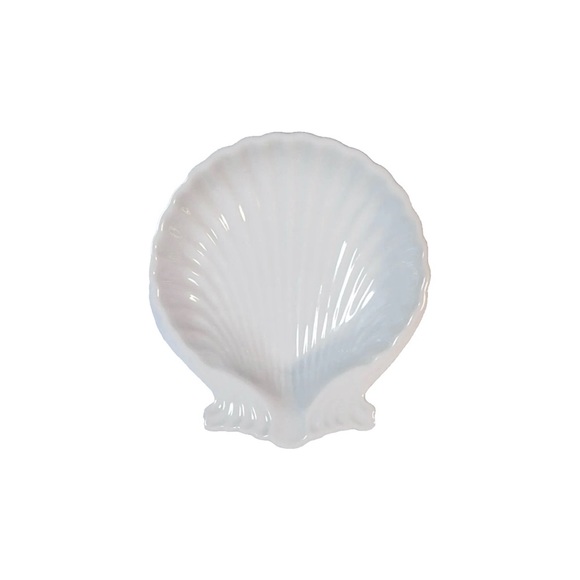 VERTEX SCALLOP SEASHELL JEWELRY CERAMIC TRINKET BOWL DISH TRAY - Picture 1 of 3